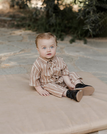 Rylee + Cru Rhett Jumpsuit, Cedar Pinstripe
